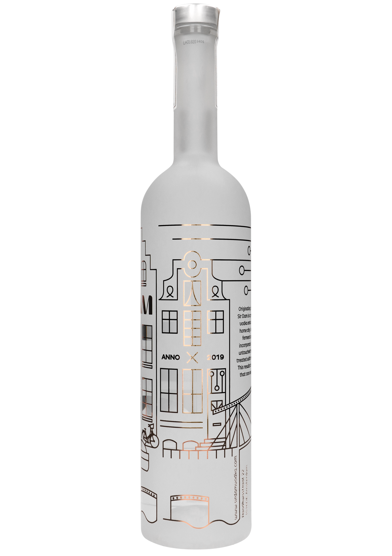 Sir Dam Premium Vodka 1,75L XXL — LED Fles