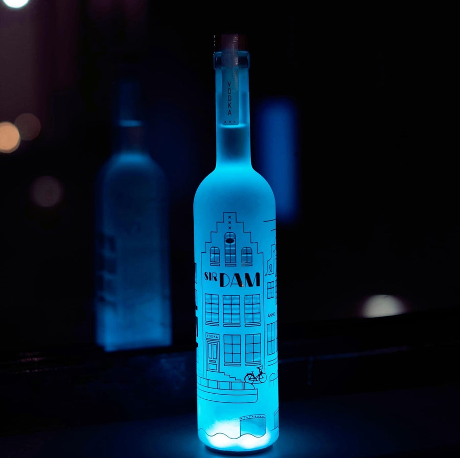 5 + 1 Gratis Package | Sir Dam Premium Vodka 0,7 LED | Multicolor - Amsterdam Vodka | Official Sir Dam webshop